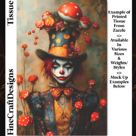 Mad Hatter Style Circus Character DW4A Decoupage Seidenpapier