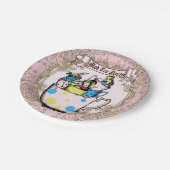 Mad Hatter Tea Party Alice im Wunderland Pappteller (Schrägansicht)