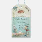 Mad Hatter Tea Party Brautparty Vielen Dank Geschenkanhänger (Rückseite)