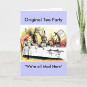 Mad Hatter Tea Party Karte (Vorderseite)