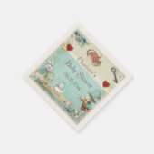 Mad Hatter Tea Party Kinderdusche Personalisiert Serviette (Ecke)