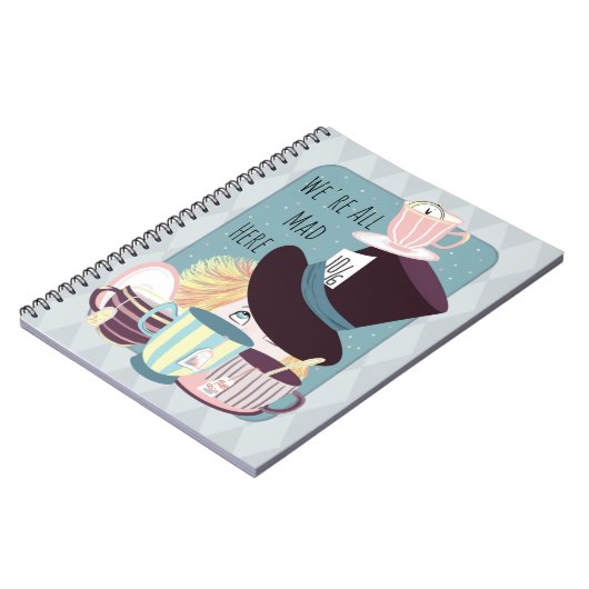 Mad Hatter Tea Party Notizblock (Linke Seite)