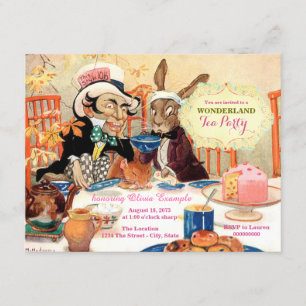 Mad Hatter Tee Alice im Wunderland Geburtstagspart Einladung