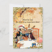 Mad Hatter Tee Party Babydusche Einladung (Rückseite)