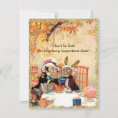 Mad Hatter Tee Party Babydusche Einladung (Rückseite)