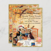 Mad Hatter Tee Party Babydusche Einladung (Vorne/Hinten)