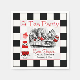 Mad Hatter Tee Party Brautparty Napkins Serviette