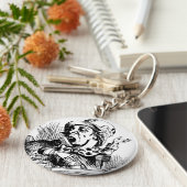 Mad Hatter Tenniel Illustration Schlüsselanhänger (Seite)