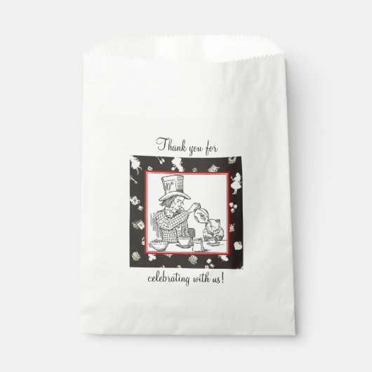Mad Hatter und Dormouse Geschenktütchen (Vorderseite)