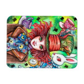 Mad Hatter und Rabbit Magnet (Horizontal)