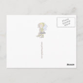 Mad Hatter und weißes Kaninchen Postkarte (Rückseite)