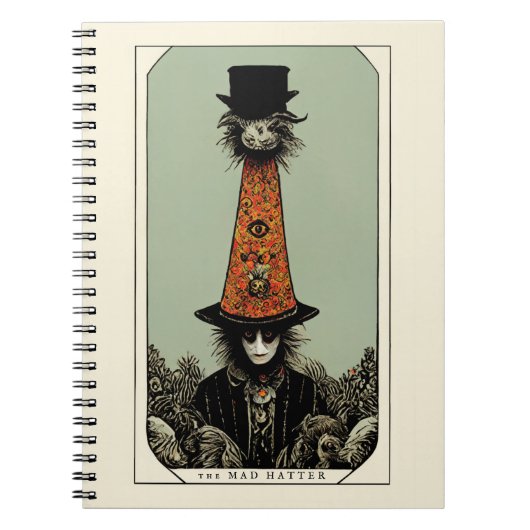 Mad Hatter Vintag Whimsical Tarot Inspiriert Notizblock (Vorderseite)