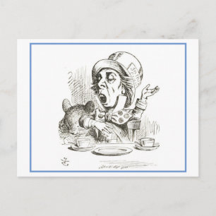 Mad Hatter von der Alice im Wunderland Illustratio Postkarte