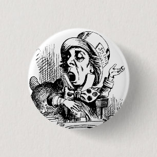 Mad Hatter von John Tenniel Button