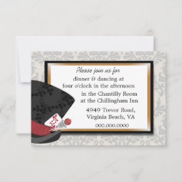 Mad Hatter Wedding Reception Card Einladung