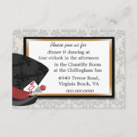 Mad Hatter Wedding Reception Card