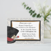 Mad Hatter Wedding Reception Card Einladung (Stehend Vorderseite)