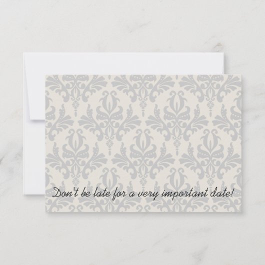 Mad Hatter Wedding Reception Card Einladung (Rückseite)