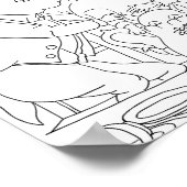 Mad hatter weiße Kaninchen Türmchenfarbe Seite Poster (Ecke)