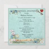 Mad Hatter Wonderland Tee Party Brautparty Einladung (Rückseite)