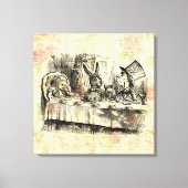 Mad Hatters Tea Party Alice im Wunderland Art Leinwanddruck (Vorderseite)