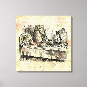 Mad Hatters Tea Party Alice im Wunderland Art Leinwanddruck