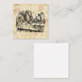 Mad Hatters Tea Party Alice im Wunderland Art Mitteilungskarte (Vorne/Hinten)