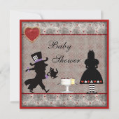 Mad Hatter's Tea Party Baby Dusche lädt ein Einladung (Vorderseite)
