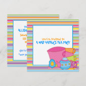 Mad Hatters Tea-Party Einladungen (Vorne/Hinten)