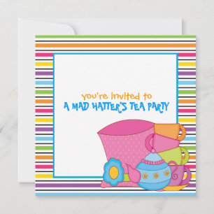 Mad Hatters Tea-Party Einladungen