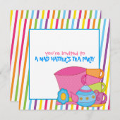 Mad Hatters Tea-Party Einladungen (Vorne/Hinten)
