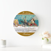 Mad Hatters Tea-Party Große Wanduhr (Zuhause)