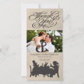 Mad Hatters Tea Party Hochzeit Danke Foto Card (Vorderseite)