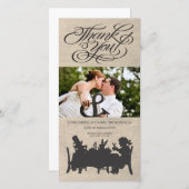 Mad Hatters Tea Party Hochzeit Danke Foto Card (Vorne/Hinten)