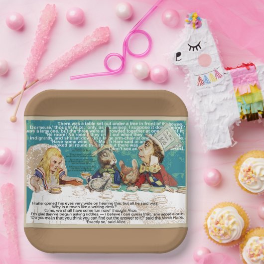 Mad Hatters Tea Party Pappteller (Party)
