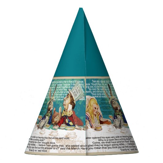 Mad Hatters Tea-Party Partyhütchen (Rückseite)