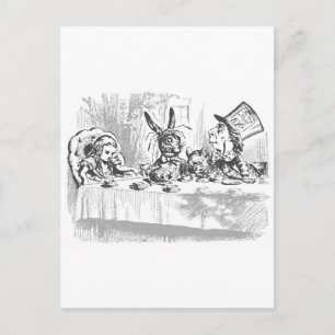 Mad Hatters Tea-Party Postkarte