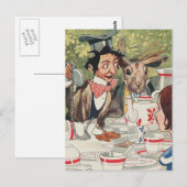 Mad Hatters Tea Party Postkarte (Vorne/Hinten)