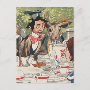 Mad Hatters Tea Party Postkarte