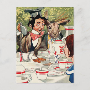 Mad Hatters Tea-Party Postkarte