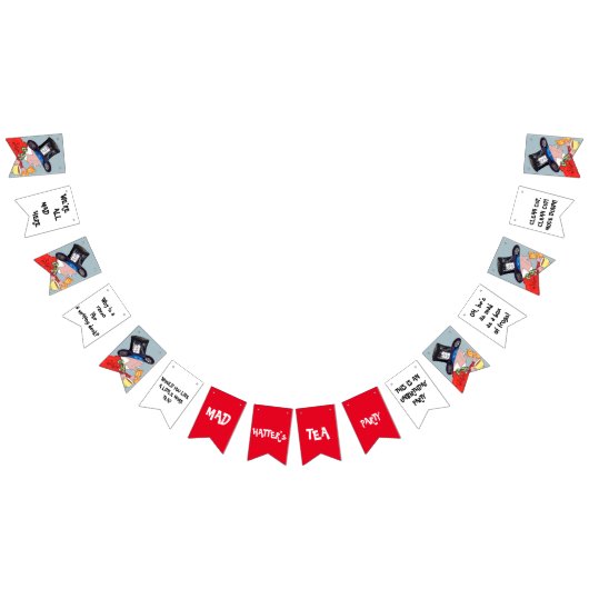 Mad Hatters Tea-Party Wimpelkette (Alle)