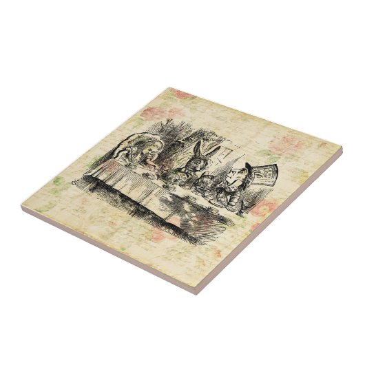 Mad Hatters Tee Party Alice im Wunderland Fliese (Seite)