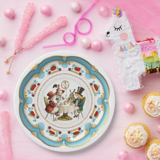 Mad Hatters Tee Party Plate - Alice im Wunderland Pappteller (Party)