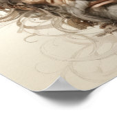 Mad Hatters Whimsy: Porträt des eczentrischen Hute Poster (Ecke)