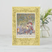 Mad Hatter's Wonderland Tea Party Babydusche Einladung (Stehend Vorderseite)