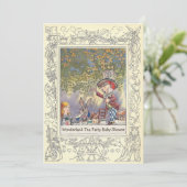 Mad Hatter's Wonderland Tea Party Babydusche Einladung (Stehend Vorderseite)