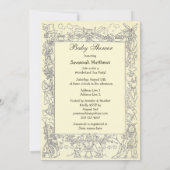 Mad Hatter's Wonderland Tea Party Babydusche Einladung (Rückseite)