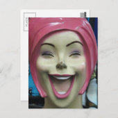 Mad Laughing Mannequin ~ Uncanny Valley Girl Postkarte (Vorne/Hinten)