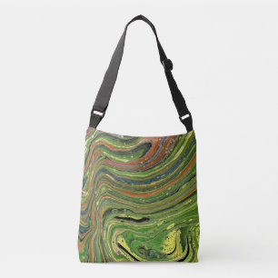 Mad Liebe 3 Green Strip Abstrakt Tote Bag Tragetaschen Mit Langen Trägern