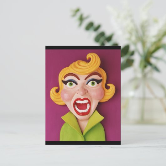 Mad Mama Postkarte (Stehend Vorderseite)